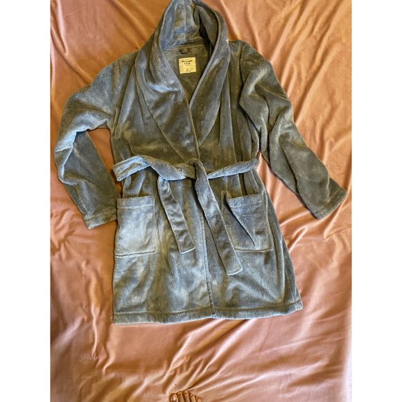 Abercrombie and Fitch Sleep Grey Short Robe Size M/L - Picture 1 of 10